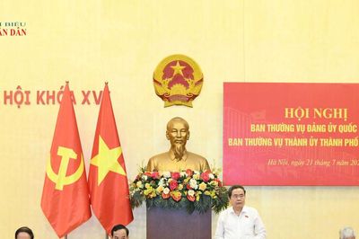 Hội nghị Ban Thường vụ Đảng ủy Quốc hội và Ban Thường vụ Thành ủy Thành phố Hồ Chí Minh