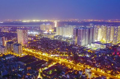 Phía Tây Hà Nội lung linh trong đêm