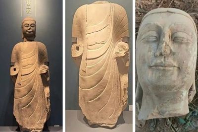 Trung Quốc: Phát hiện đầu tượng Phật bằng đá 1.400 năm tuổi, có thể ghép với pho tượng vô thủ đang trưng bày