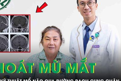 Mổ não qua đường rạch cung chân mày cứu người bệnh thoát nguy cơ mù mắt