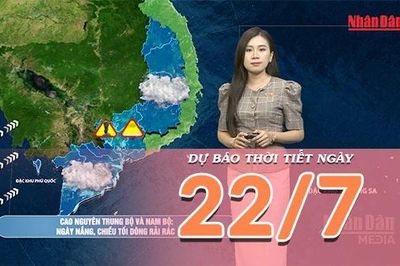 [Video] Dự báo thời tiết ngày 22/7/2026: Trung Bộ bước vào đợt nắng nóng đỉnh điểm, Nam Bộ mưa dông về chiều tối