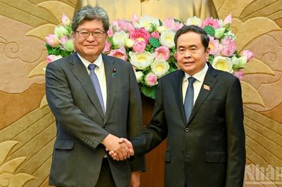 [Ảnh] Chủ tịch Quốc hội Trần Thanh Mẫn tiếp Quyền Tổng Thư ký Đảng Dân chủ Tự do Nhật Bản Hagiuda Koichi