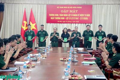 Bộ Tham mưu Bộ đội Biên phòng gặp mặt thương binh, thân nhân liệt sĩ nhân kỷ niệm 79 năm ngày Thương binh - Liệt sĩ