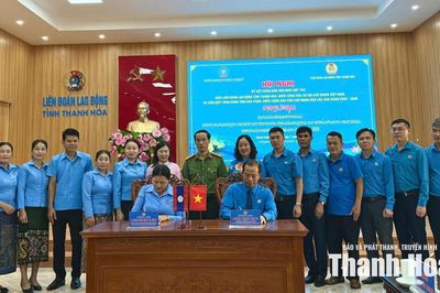 Tiếp tục vun đắp quan hệ hợp tác giữa Công đoàn hai tỉnh Thanh Hóa - Hủa Phăn