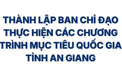 [Infographic] An Giang kiện toàn đầu mối chỉ đạo 4 Chương trình mục tiêu quốc gia