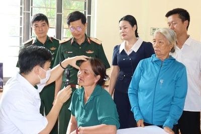 Bắc Ninh: Học viện Quân y khám bệnh và tặng quà gia đình chính sách tại xã Nam Dương
