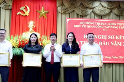 Tặng Bằng khen cho 4 tập thể thuộc Khối cơ quan công tác Đảng thành phố