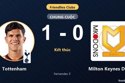 Tottenham thắng tối thiểu, Milton Keynes Dons trắng tay ở trận giao hữu