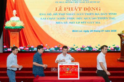 Xã Bình Lư ủng hộ giúp nhân dân Mường Than khắc phục hậu quả thiên tai