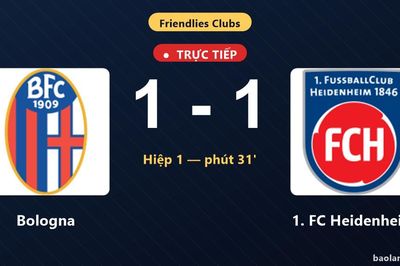 TRỰC TIẾPTrực tiếp Bologna vs 1. FC Heidenheim: Hiệp 2 bắt đầu, hòa 1-1