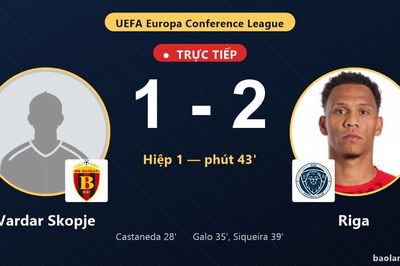 TRỰC TIẾPTrực tiếp Vardar Skopje vs Riga: Hết hiệp 1, Riga dẫn 2-1