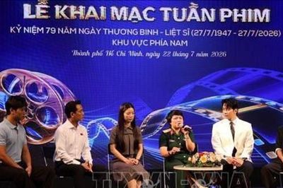 Khai mạc Tuần phim kỷ niệm 79 năm Ngày Thương binh - Liệt sĩ tại khu vực phía Nam: Đoàn làm phim 'Mưa đỏ' giao lưu với công chúng TP. Hồ Chí Minh