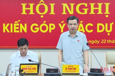 Đoàn đại biểu Quốc hội tỉnh lấy ý kiến với một số dự án Luật dự kiến trình Quốc hội