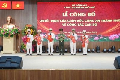CATP Huế điều động cán bộ, kiện toàn tổ chức nhằm đáp ứng yêu cầu nhiệm vụ