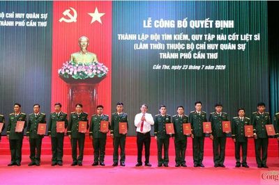 Cần Thơ thành lập Đội tìm kiếm, quy tập hài cốt liệt sĩ lâm thời