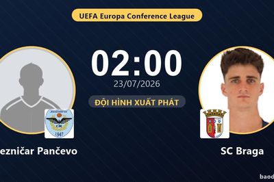 TRỰC TIẾPTrực tiếp Železničar Pančevo vs SC Braga: Trận đấu đang diễn ra