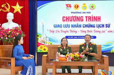 Tuổi trẻ phường An Hải giao lưu với nhân chứng lịch sử