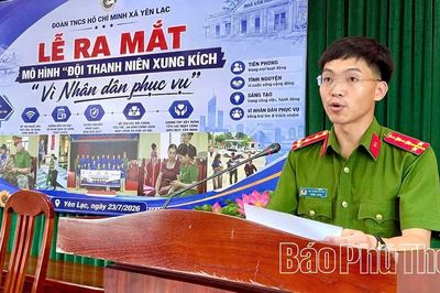 Ra mắt 'Đội Thanh niên xung kích vì Nhân dân phục vụ' xã Yên Lạc