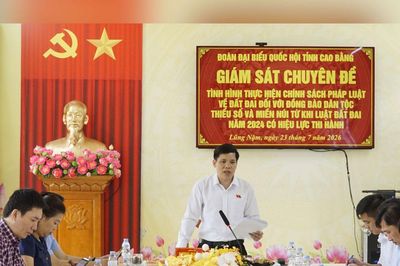 Đoàn ĐBQH tỉnh Cao Bằng: Giám sát việc thực hiện chính sách pháp luật về đất đai đối với đồng bào dân tộc thiểu số