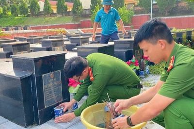 Tuổi trẻ Công an tỉnh Thái Nguyên tri ân các thế hệ cha anh