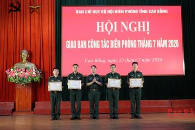 Bộ đội Biên phòng tỉnh giao ban công tác tháng 7/2026