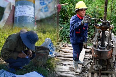 Hàng chục mũi khoan đồng loạt 'xuyên lòng đất' trên đại lộ Nguyễn Văn Linh