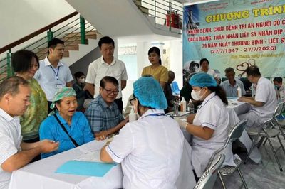 Lào Cai: Khám sức khỏe miễn phí tri ân người có công nơi vùng cao Hợp Thành
