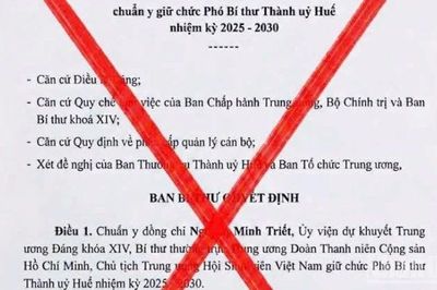 Huế cảnh báo văn bản giả mạo về công tác nhân sự