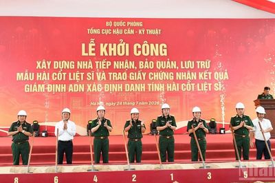 Khởi công xây dựng công trình nhà tiếp nhận, bảo quản, lưu trữ mẫu hài cốt liệt sĩ