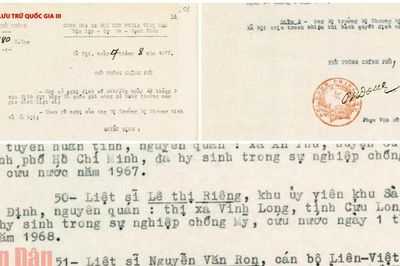 Những tư liệu về nữ Anh hùng Lê Thị Riêng tại cơ quan lưu trữ