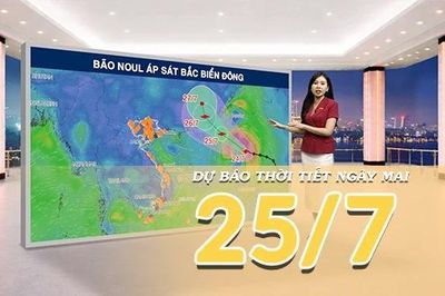 [Video] Dự báo thời tiết đêm nay và ngày mai ngày 25/7/2026: Bão NOUL áp sát Bắc Biển Đông, biển động dữ dội