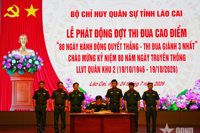 Bộ CHQS tỉnh Lào Cai phát động đợt thi đua cao điểm