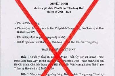 TP Huế cảnh báo về văn bản giả mạo công tác nhân sự lan truyền trên mạng xã hội