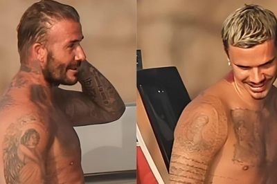 Cả nhà Beckham lại gây chú ý sau World Cup