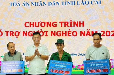Tòa án nhân dân tỉnh Lào Cai hỗ trợ hơn 330 triệu đồng cho hộ nghèo 3 xã Phong Dụ Thượng, Chiềng Ken và Tả Phìn