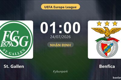 Nhận định St. Gallen vs Benfica: đội hình dự kiến