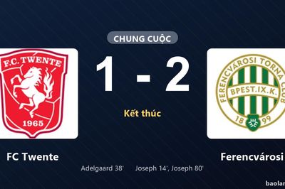 Thống kê trận đấu FC Twente 1-2 Ferencvárosi: Lenny Joseph tỏa sáng, Ferencvárosi giành trọn 3 điểm