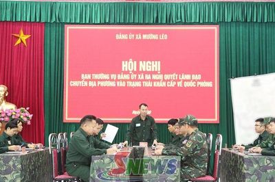 Diễn tập tác chiến xã Mường Lèo trong khu vực phòng thủ năm 2026 đạt xuất sắc