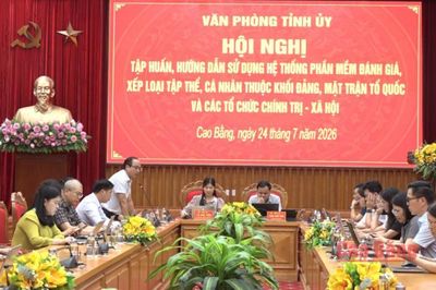 Tập huấn sử dụng phần mềm đánh giá, xếp loại chất lượng tập thể, cá nhân các cơ quan Đảng, đoàn thể