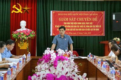 Đoàn ĐBQH tỉnh giám sát thực hiện Luật Đất đai năm 2024 đối với đồng bào DTTS tại xã Kim Đồng