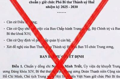 Huế: Cảnh báo văn bản giả mạo về công tác nhân sự lan truyền trên mạng xã hội