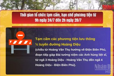 [Video] Hà Nội tạm cấm, hạn chế xe trên một số tuyến đường từ 24 đến 28/7