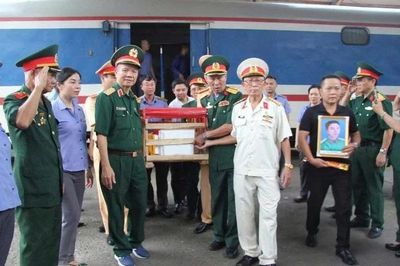 Ngành đường sắt đồng hành đưa các Anh hùng liệt sĩ trở về quê hương