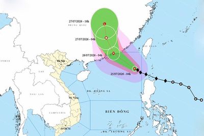 Thời tiết ngày 25/7: Bão số 2 có thể mạnh lên cấp 12, Bắc Bộ và Nam Bộ tiếp tục mưa lớn