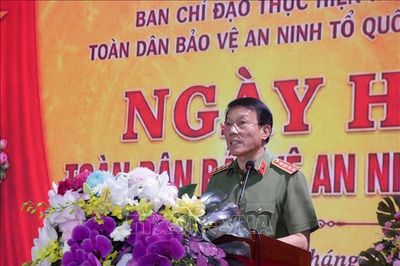 Đại tướng Lương Tam Quang dự Ngày hội toàn dân bảo vệ an ninh Tổ quốc tại Hưng Yên