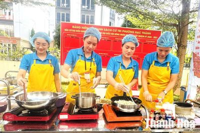 Sôi nổi hội thi nấu ăn 'Bữa cơm gia đình - Gắn kết yêu thương'