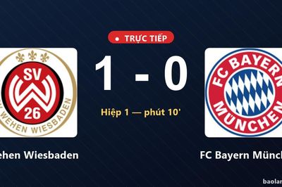 TRỰC TIẾPTrực tiếp Wehen Wiesbaden vs FC Bayern München: Wehen Wiesbaden mở tỷ số