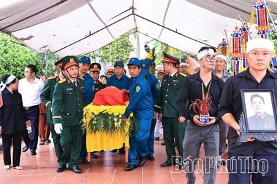 Đón nhận, truy điệu và an táng hài cốt Liệt sĩ Nguyễn Ngọc Lân sau gần 60 năm hy sinh