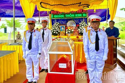 Liệt sĩ Đinh Công Lương được an táng tại Nghĩa trang quê nhà Võ Miếu