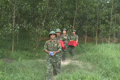 Tìm kiếm, quy tập được 10 hài cốt liệt sĩ tại khu vực Câu Nhi